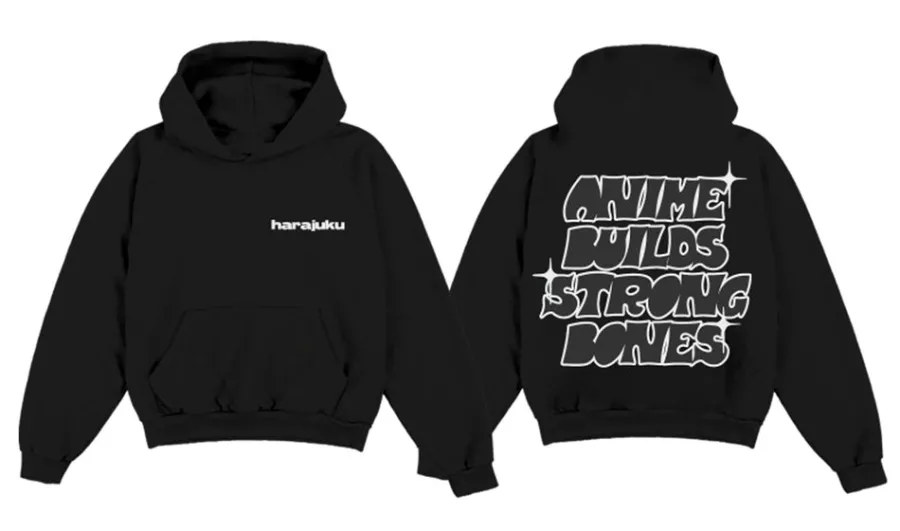 Sale Anime Builds Strong Bones Puff Print Hoodie Jackets | Hoodies