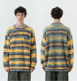 Outlet Contrast Painted Stripe Sweater Sweaters