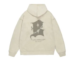 Sale Embroidered Thorns Suede Hoodie Hoodies