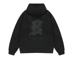 Sale Embroidered Thorns Suede Hoodie Hoodies