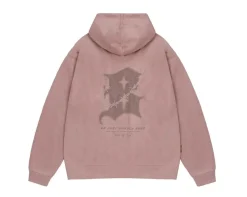 Sale Embroidered Thorns Suede Hoodie Hoodies