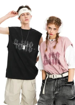 Outlet Logo Sleeveless Tee T-Shirts
