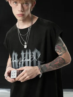 Outlet Logo Sleeveless Tee T-Shirts