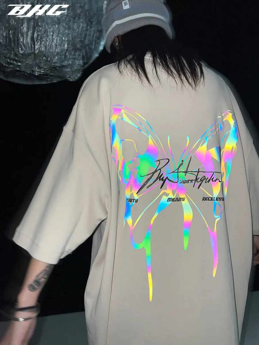 Clearance 3M Reflective Butterfly Tee T-Shirts