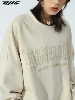 Clearance 3M Reflective Crescent Moon Sweatshirt Sweaters