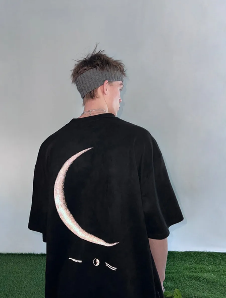 Best 3M Reflective Crescent Moon Tee T-Shirts