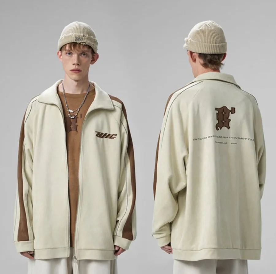 Discount 3M Suede Track Jacket Jackets