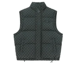 Hot Monogram Print Puffer Vest Jackets