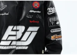 Fashion Patched Biker Jacket Jackets