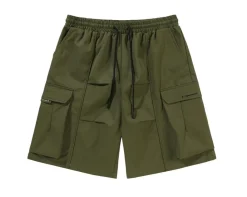 Sale Pleated Drawstring Cargo Shorts Shorts
