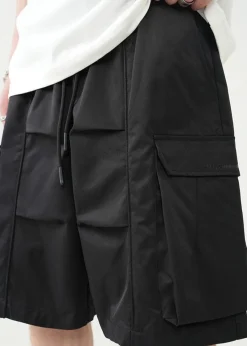 Sale Pleated Drawstring Cargo Shorts Shorts