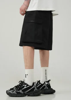 Sale Pleated Drawstring Cargo Shorts Shorts