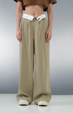 Outlet Pleated Trousers Pants