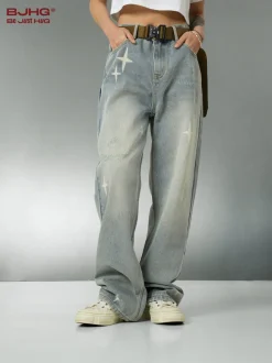 New Star Spike Washed Denim Jeans Jeans