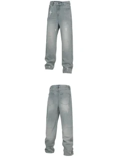 New Star Spike Washed Denim Jeans Jeans