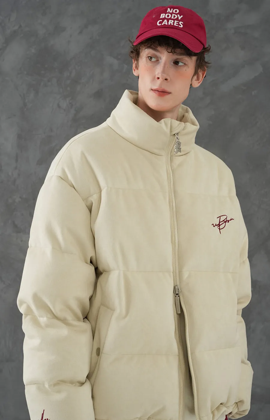 Fashion Suede Puffer Jacket Jackets