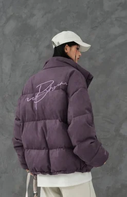 Fashion Suede Puffer Jacket Jackets