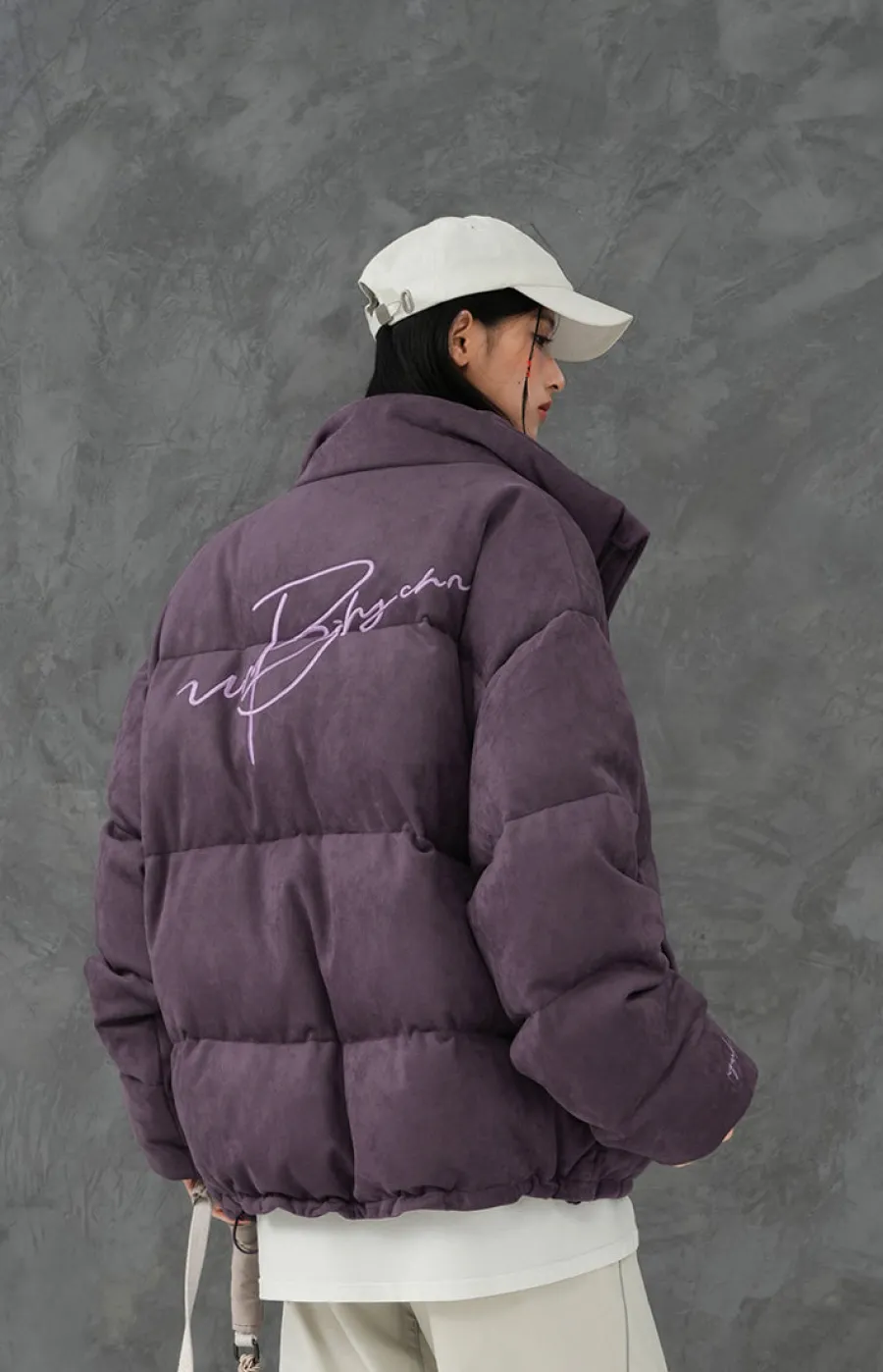 Fashion Suede Puffer Jacket Jackets