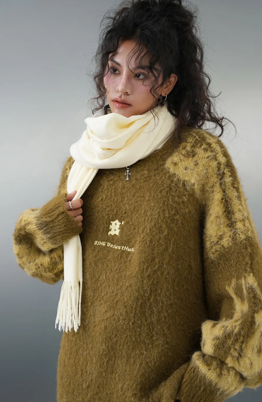 Outlet Textured Jacquard Sweater Sweaters