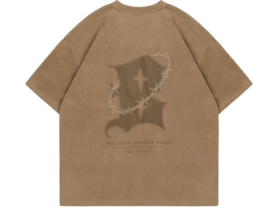 Clearance "Thorns" Suede Tee T-Shirts