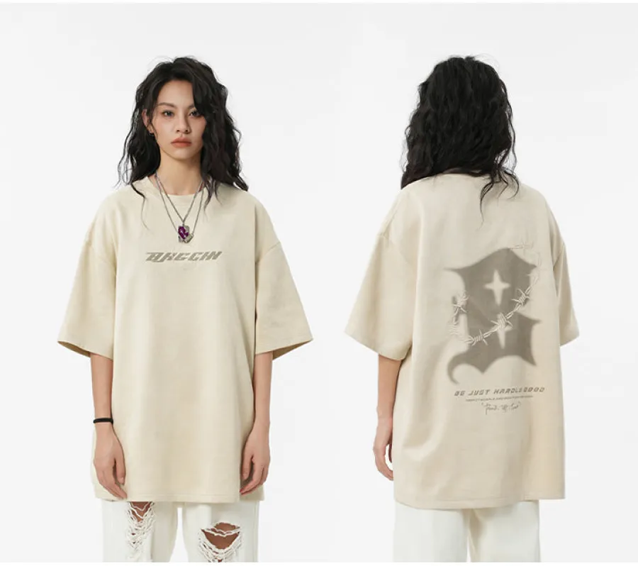 Clearance "Thorns" Suede Tee T-Shirts
