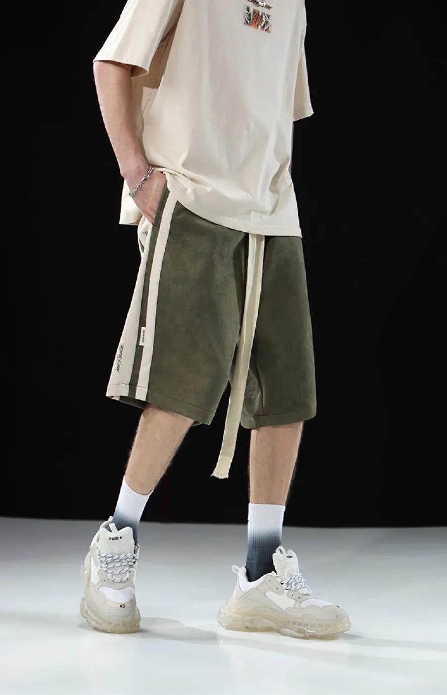 Discount Velour Wideleg Lounge Shorts Shorts