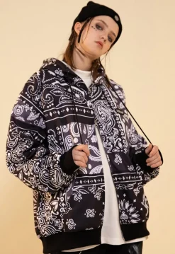 Hot Bandana Zip Up Jacket Jackets
