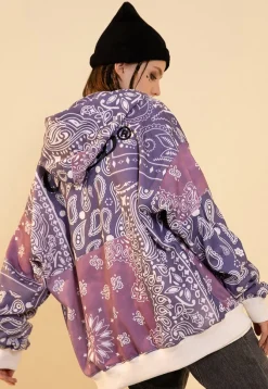 Hot Bandana Zip Up Jacket Jackets