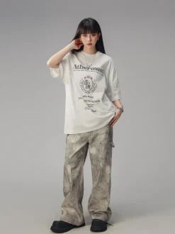 Hot Vintage Faded Collegiate Tee T-Shirts