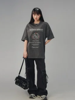 Hot Vintage Faded Collegiate Tee T-Shirts