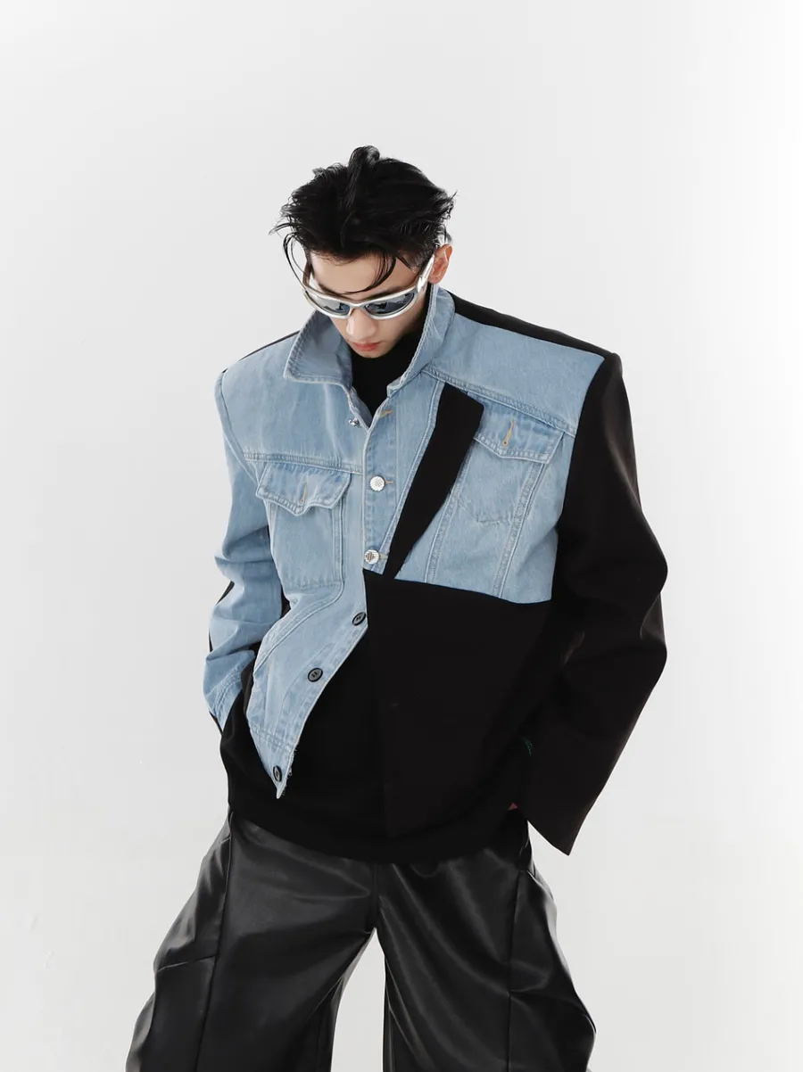 Fashion Deconstructed Denim Jacket Jackets