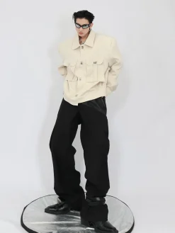 Sale Padded Shoulders Jacket Jackets