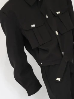 Sale Padded Shoulders Jacket Jackets