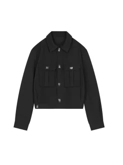 Sale Padded Shoulders Jacket Jackets