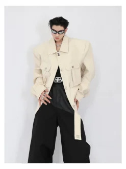 Sale Padded Shoulders Jacket Jackets