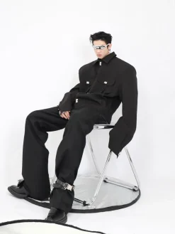 Sale Padded Shoulders Jacket Jackets