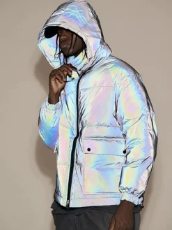 Hot 3M Reflective Puffer Jacket Jackets