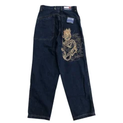 New Dragon Embroidered Denim Jeans Jeans