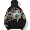 Clearance Embroidered Dragon Hoodie Hoodies