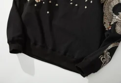 Clearance Embroidered Dragon Hoodie Hoodies