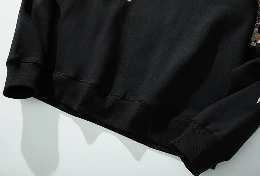 Clearance Embroidered Dragon Hoodie Hoodies