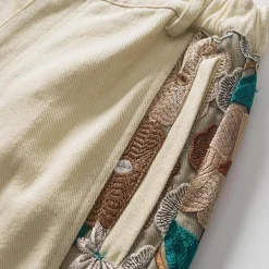 New Embroidered Floral Patchwork Shorts Shorts