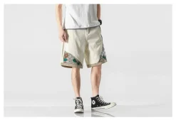 New Embroidered Floral Patchwork Shorts Shorts