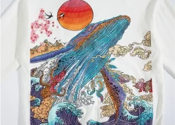Hot Embroidered Ocean Hoodie Hoodies