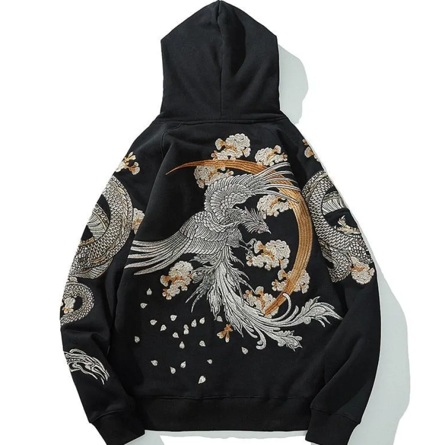 Sale Embroidered Phoenix Hoodie Hoodies