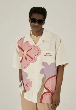 Sale Loose Floral Print Button-Up Shirt Shirts