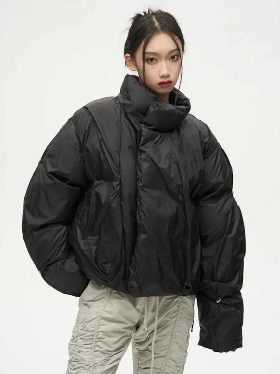 Online Overlapped Puffer Jacket Jackets