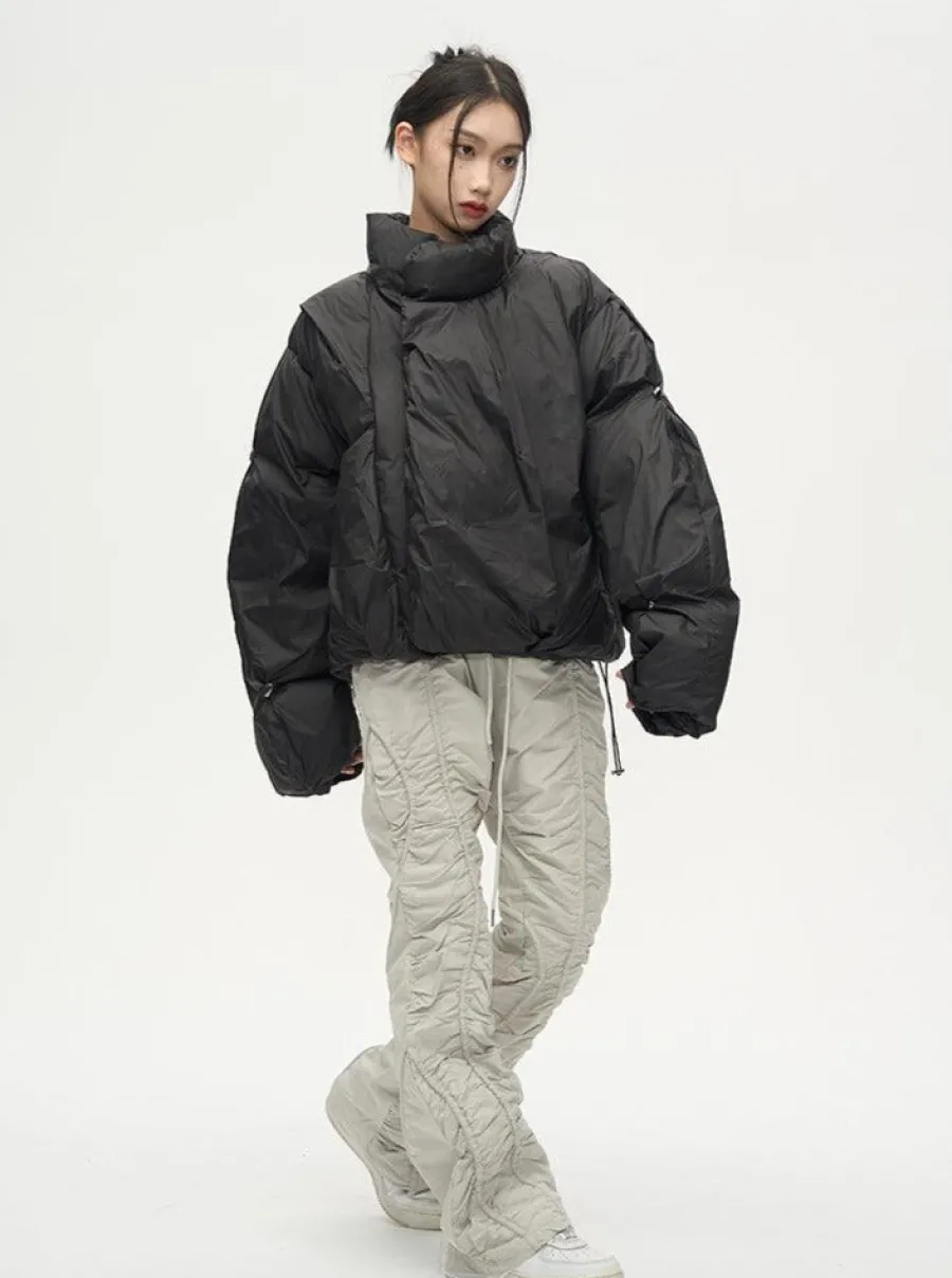 Online Overlapped Puffer Jacket Jackets