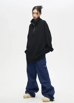 Best Quarter Zip Ribbed Fleece Jacket Sweaters