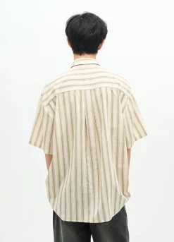 Clearance Striped Collar Shirt Shirts